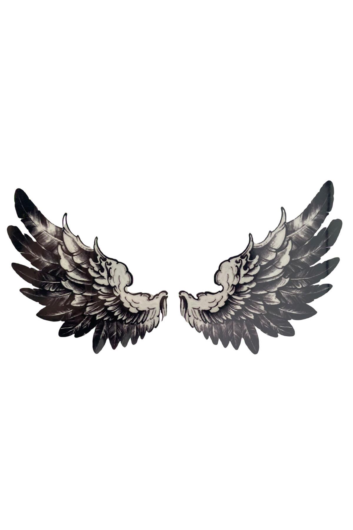 Geçici Kanat Figürlü Mini Dövme Tattoo