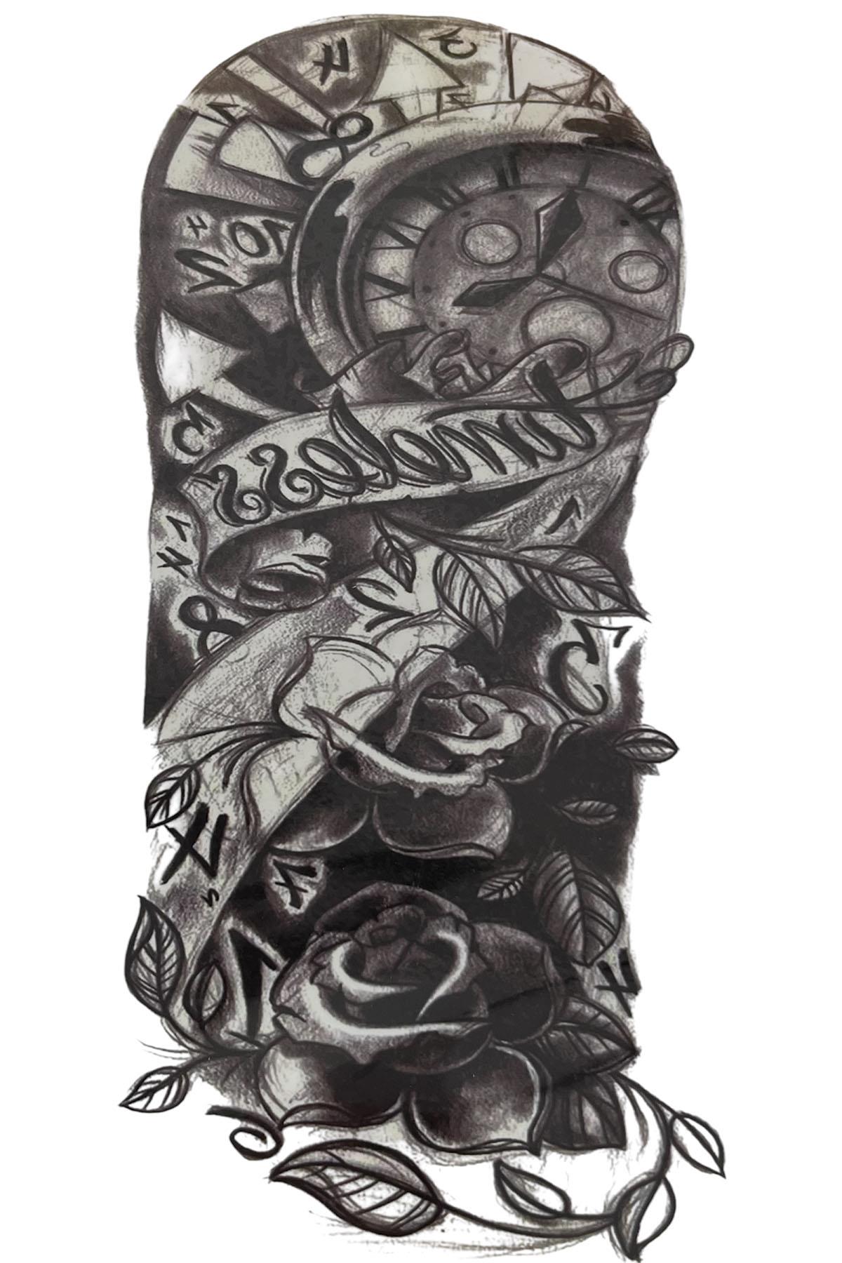 Geçici Karışık Figürlü Dövme Tattoo