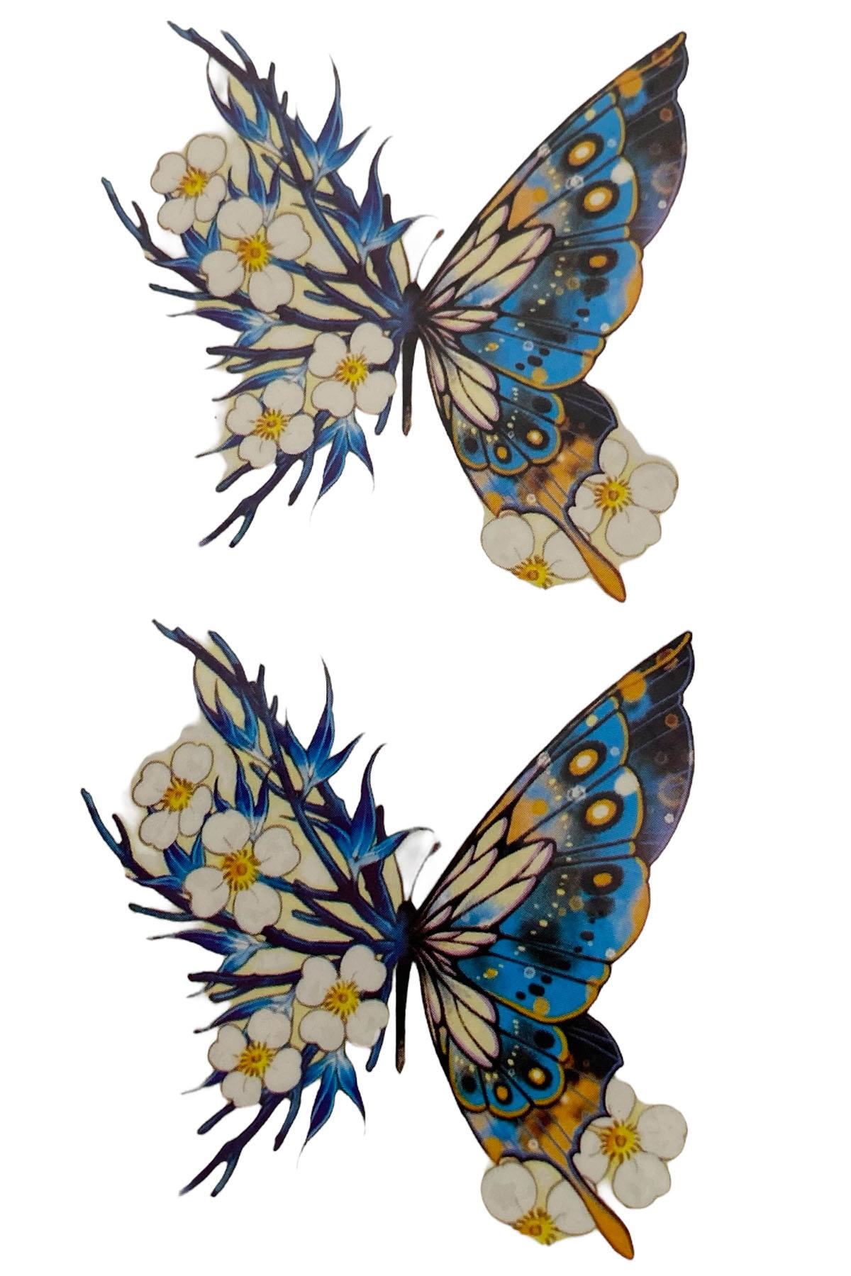 Geçici Kelebek Figürlü Mini Dövme Tattoo