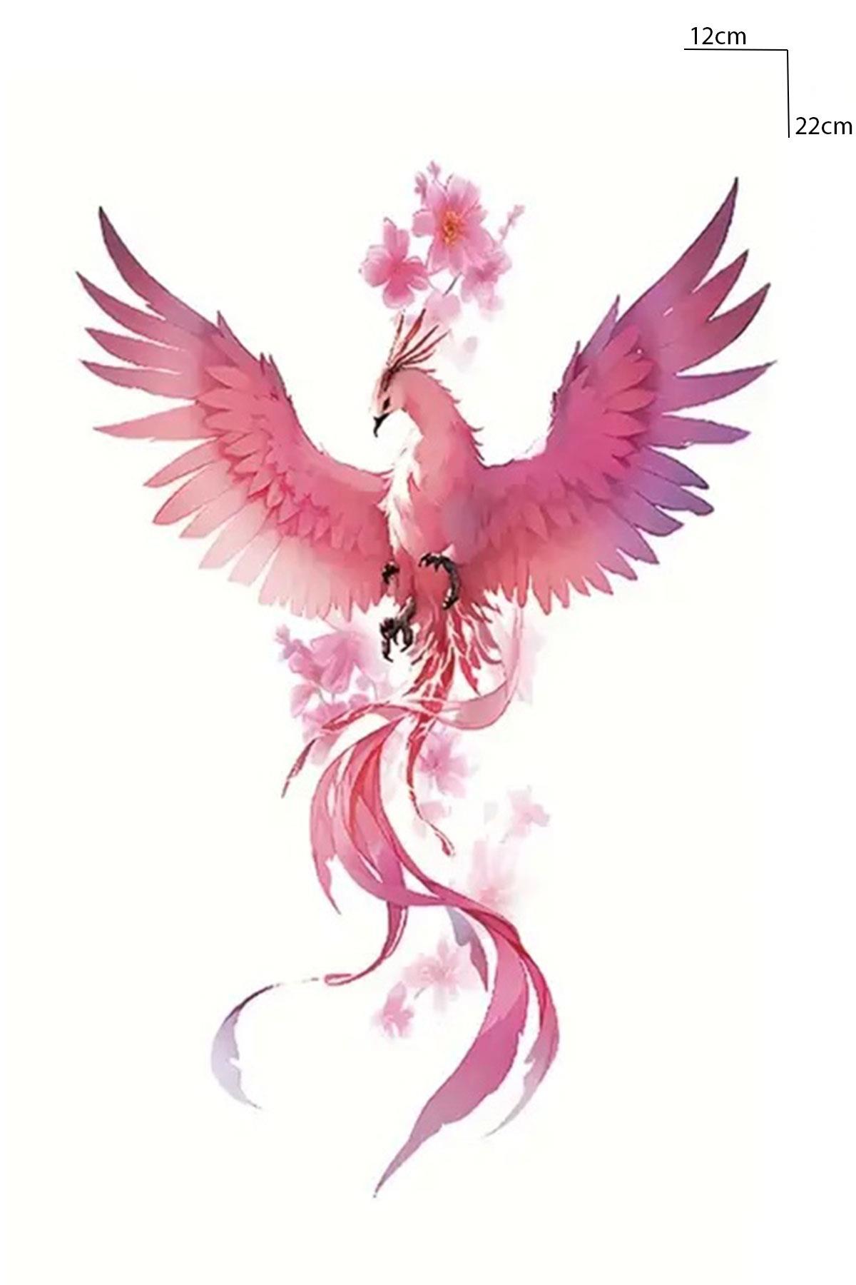 Geçici Kuş Figürlü Dövme Tattoo