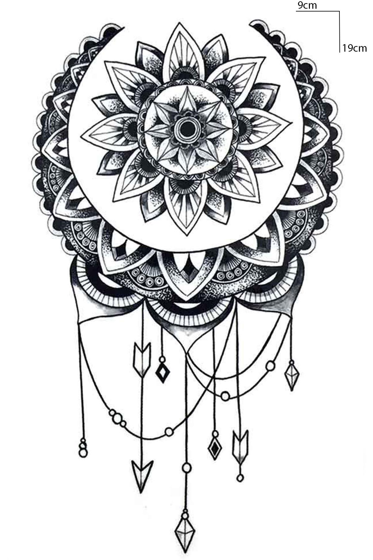 Geçici Lotus Figürlü Dövme Tattoo