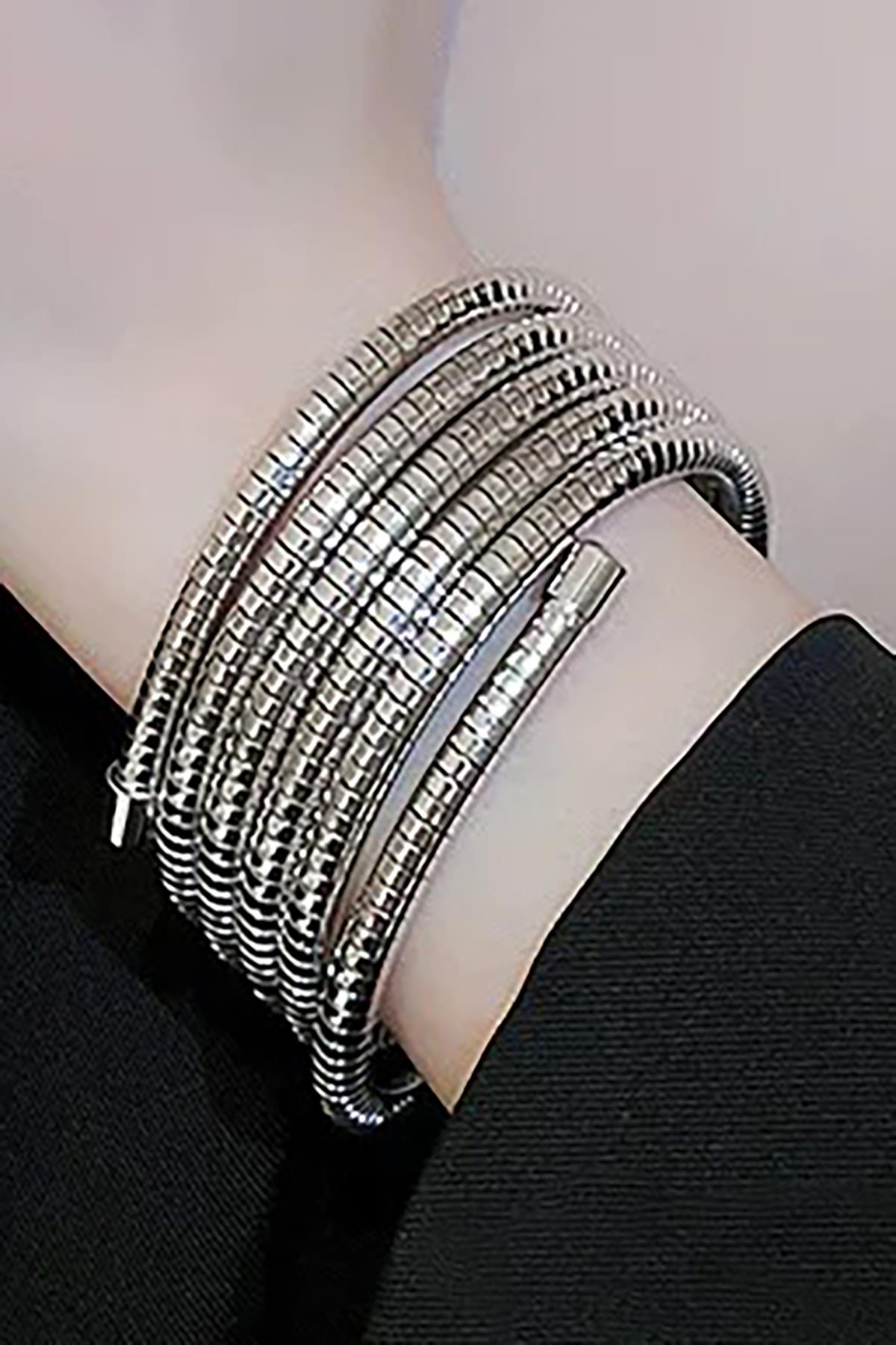 Gümüş Renk Çelik Bileklik