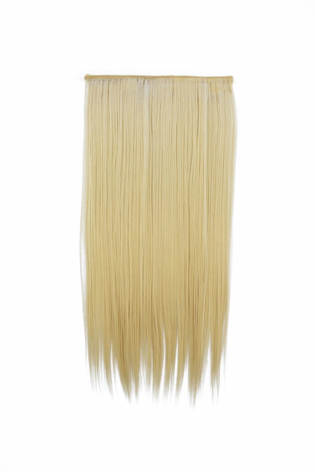 Isıya Dayanıklı Yarımay Çıt Çıt Saç - 613C - Küllü Sarı - Düz - 60 Cm - 110 Gr