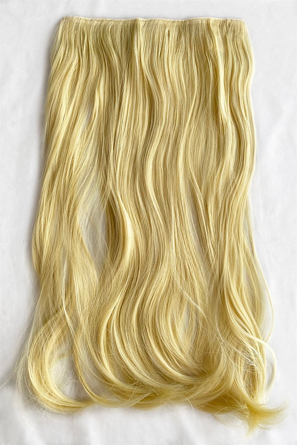 Isıya Dayanıklı Yarımay Çıtçıt Saç - 613# - Plaj Sarısı -  Dalgalı - 60 Cm - 110 Gr