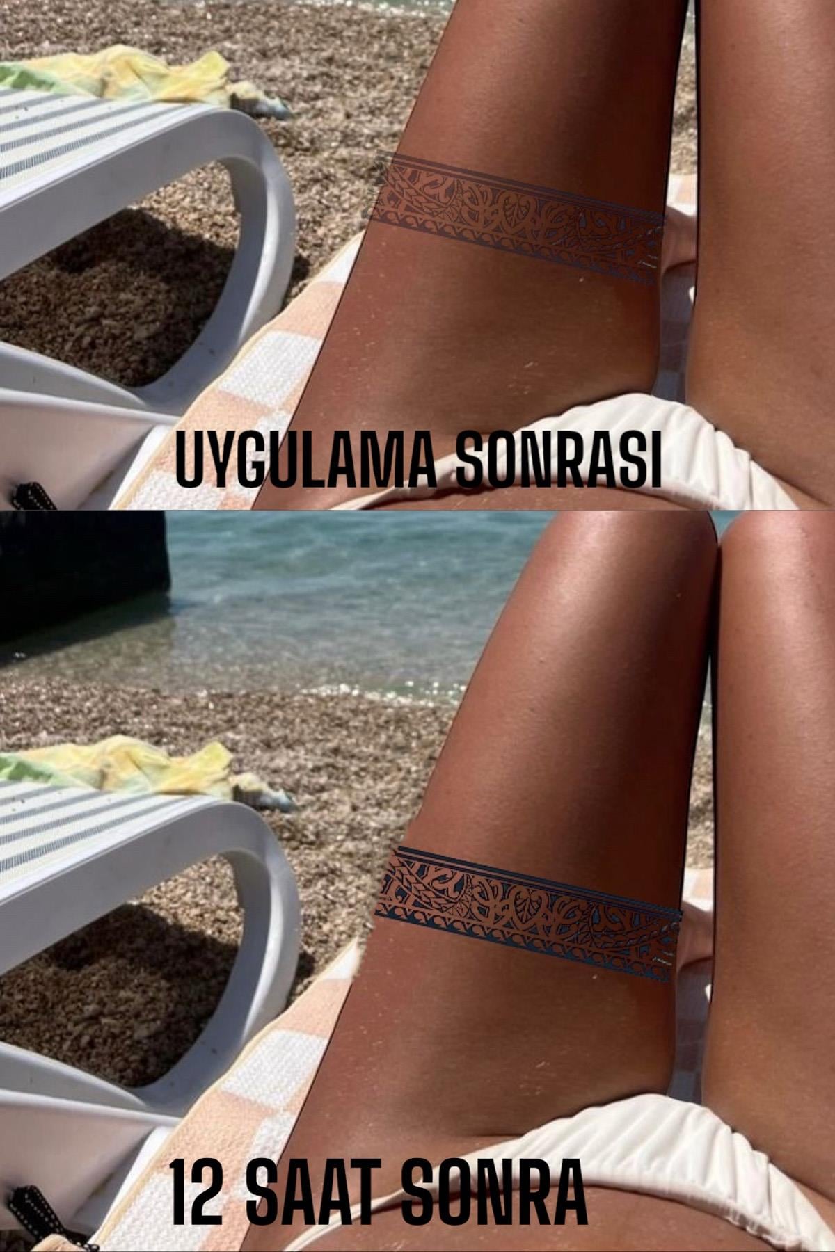 Kalp Figürlü 12 Saat Sonra Kararan Geçici Dövme Tattoo