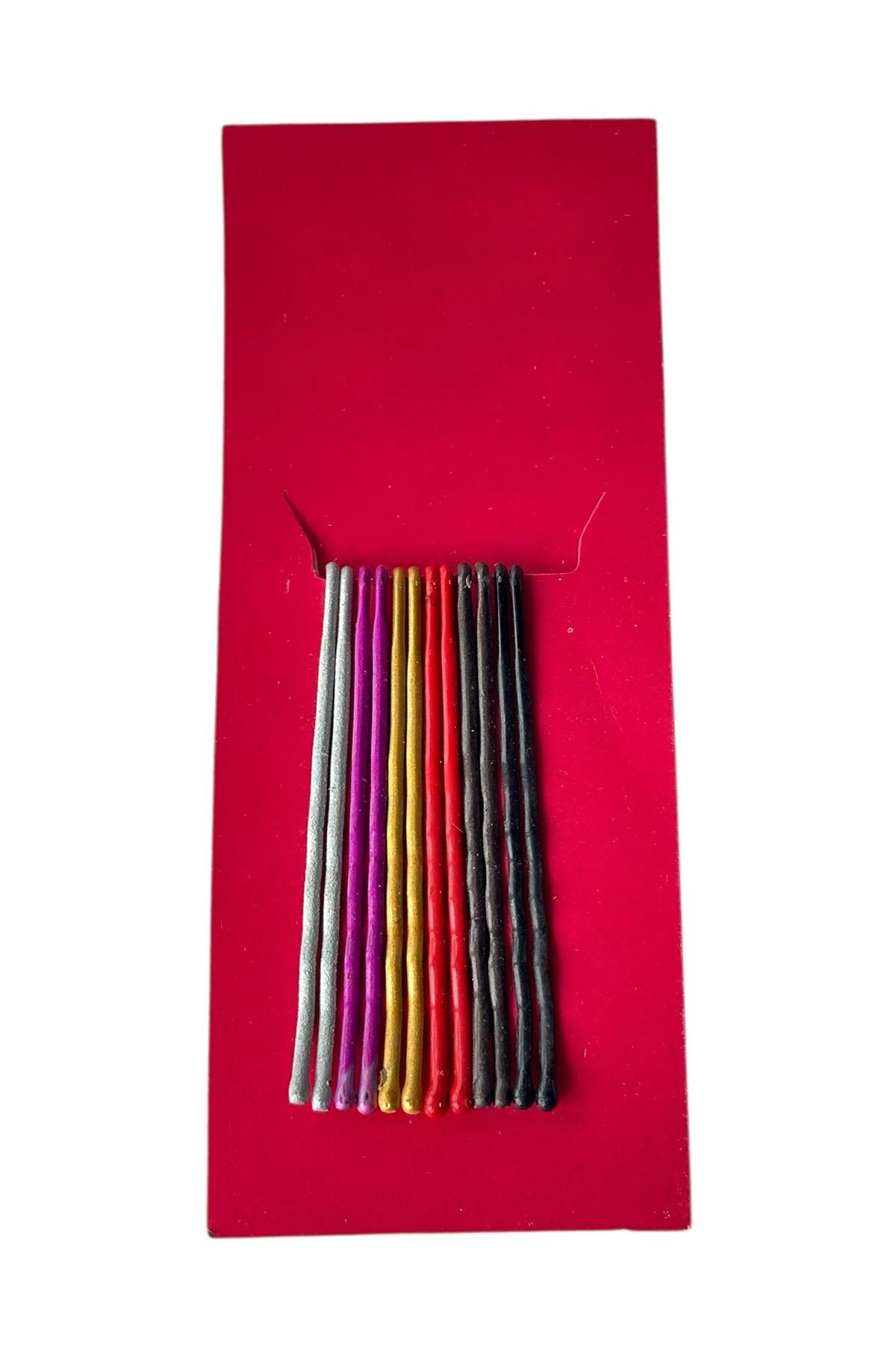 Karışık Renk 12li Tel Toka Set