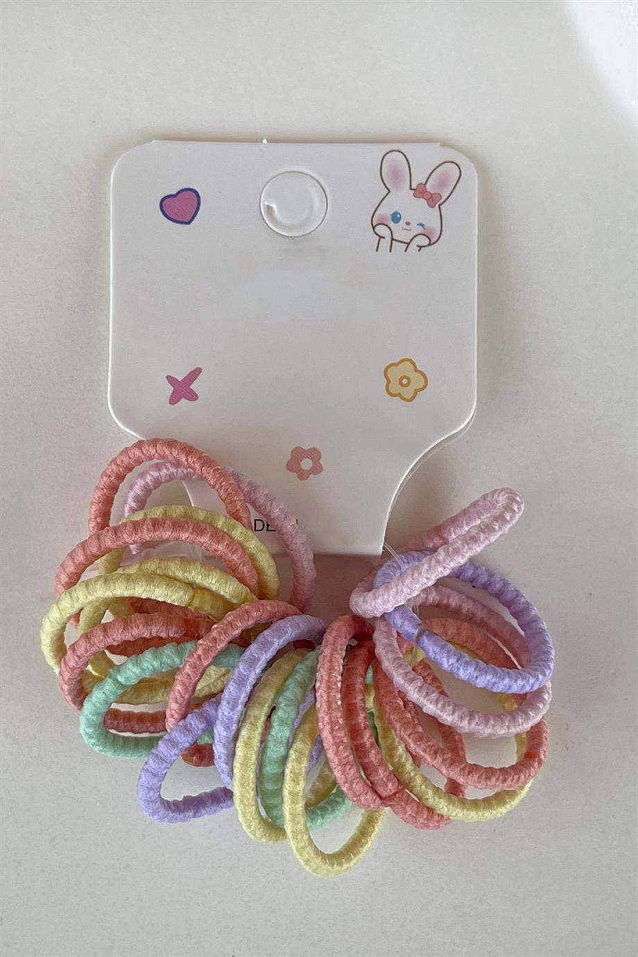 Karışık Renk Lastik Toka Set (Küçük Boy)