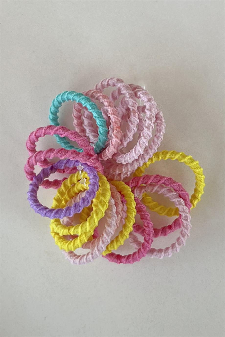 Karışık Renk Lastik Toka Set (Küçük Boy)