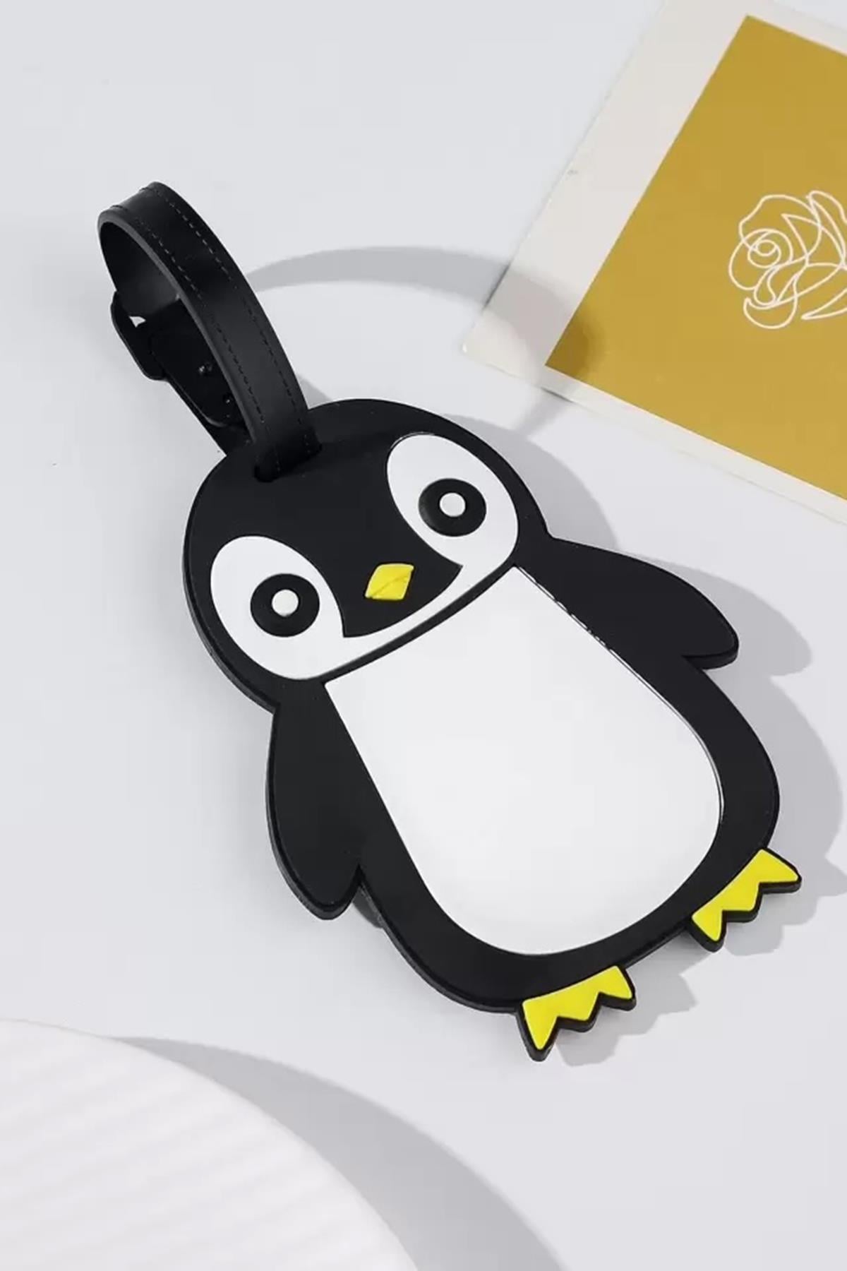 Karışık Renk Penguen Figürlü Bavul Kartlığı