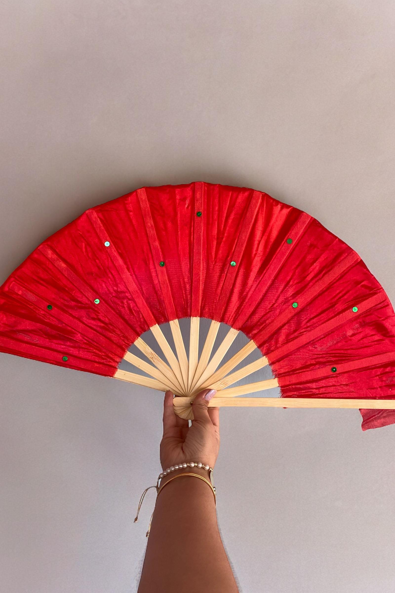 Kırmızı Renk Yelpaze (Büyük Boy)