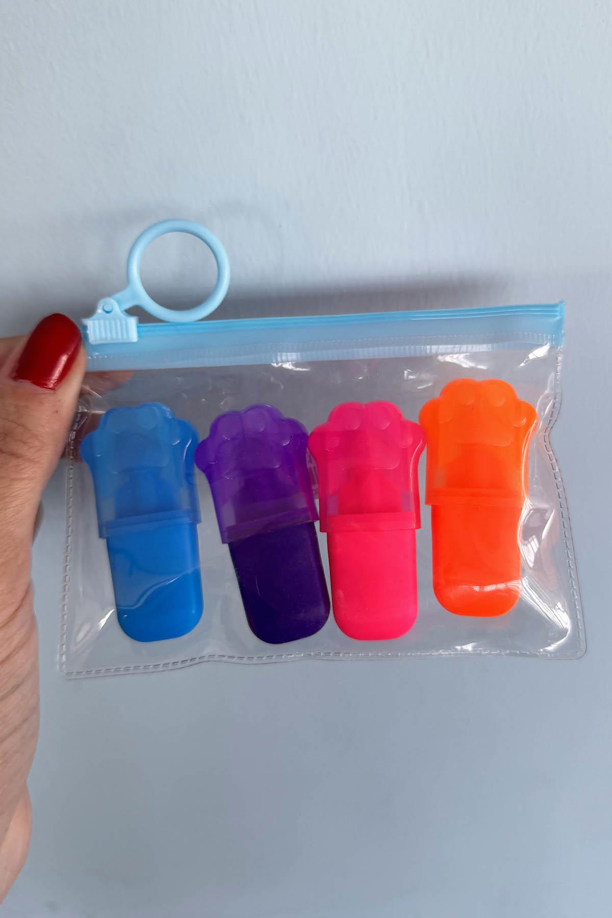 Pati Figürlü 4lü Fosforlu Kalem Set