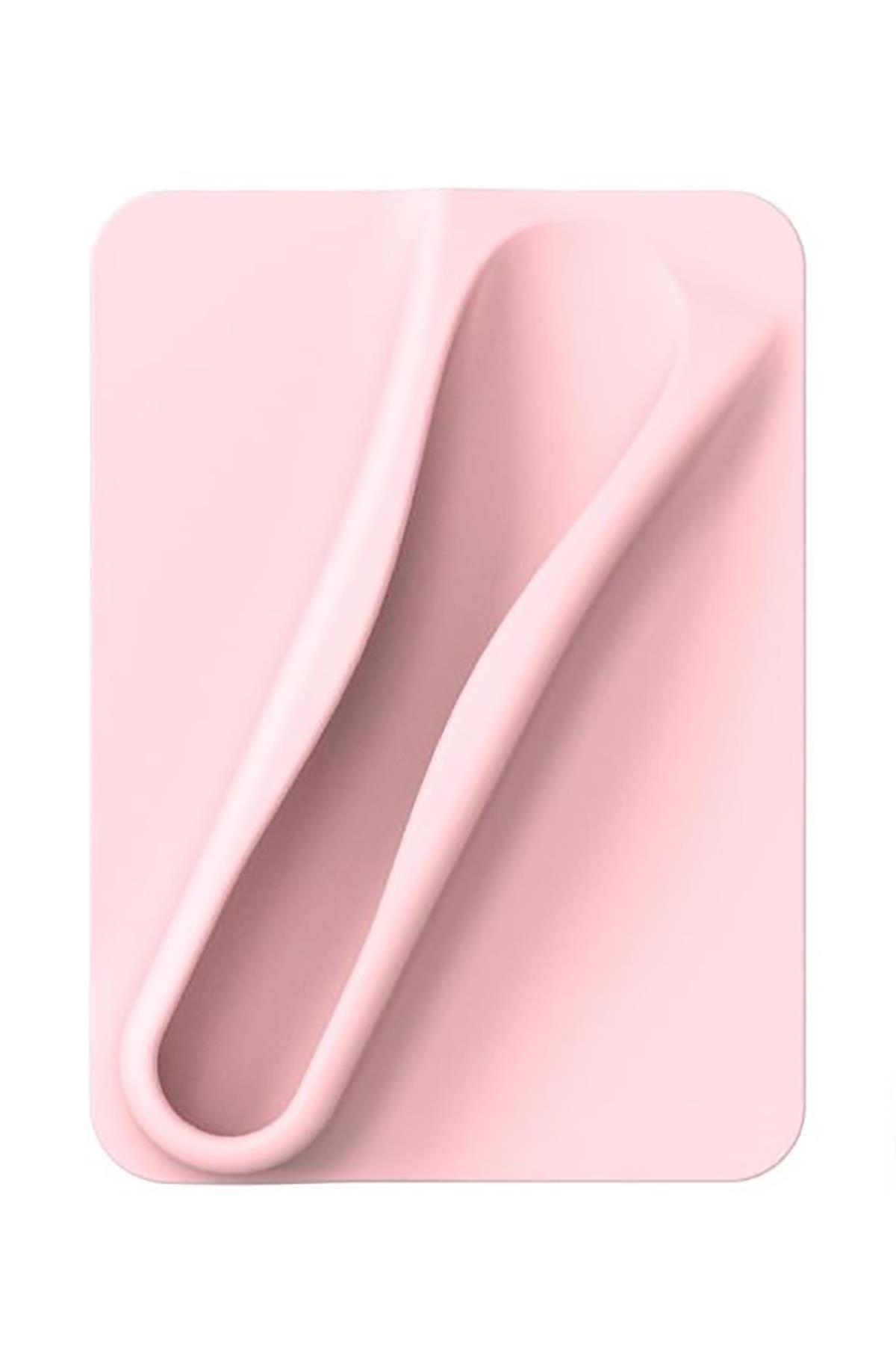 Pembe Renk 3D Yapışkanlı Dudak Parlatıcı Tutacağı /Telefon Tutacağı