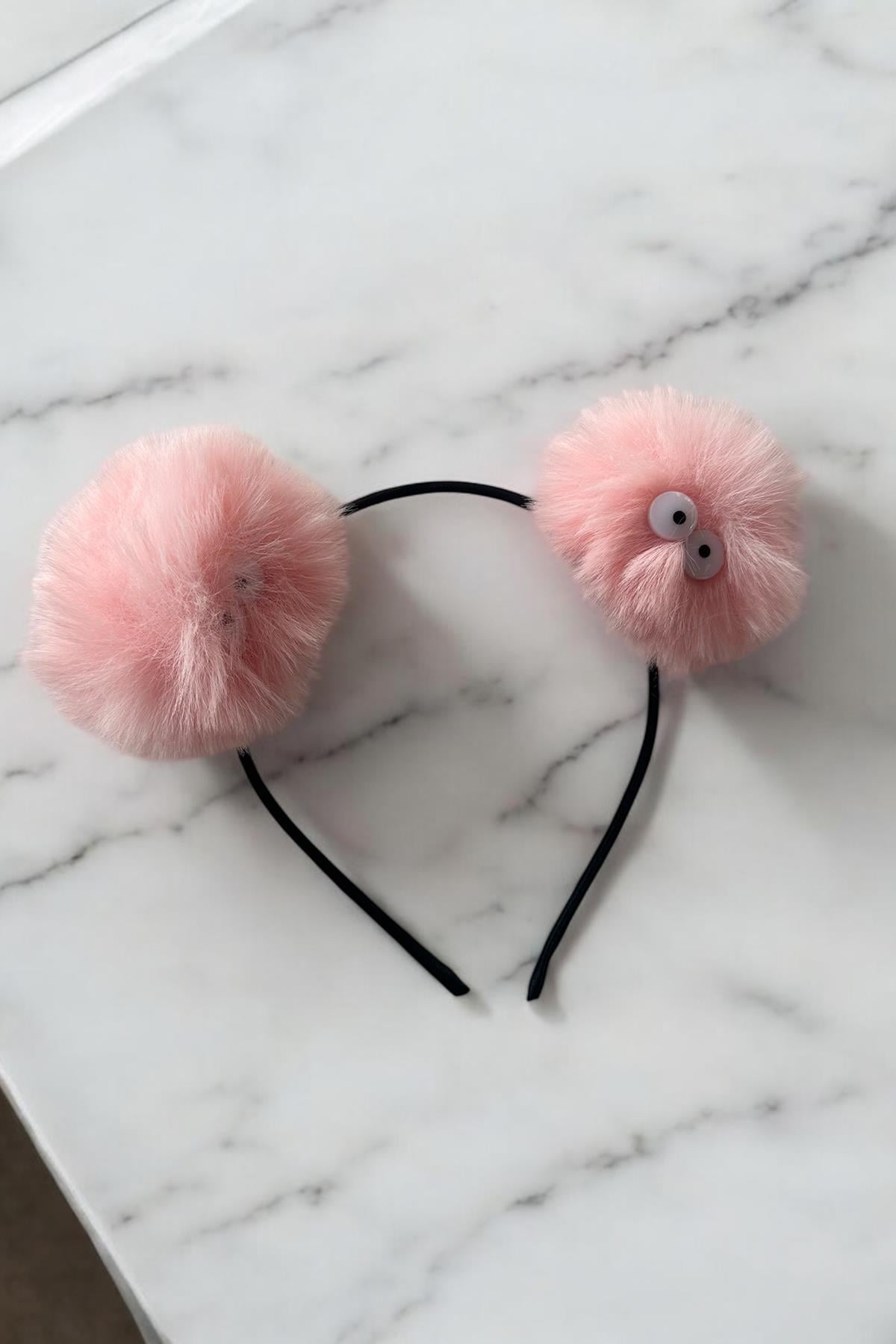 Pembe Renk Canavar Figürlü Çocuk Taç 