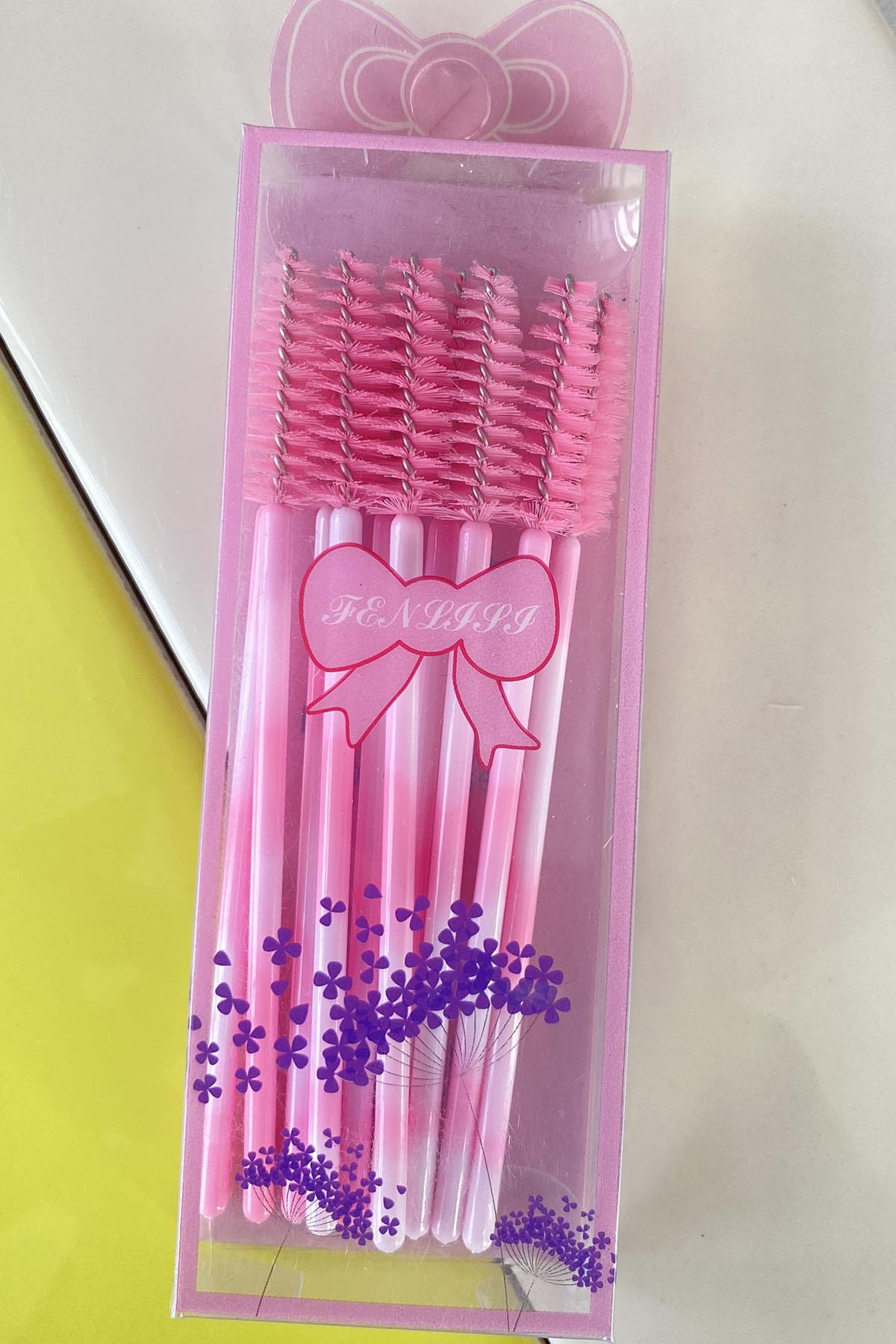 Pembe Renk Kaş Kirpik Tarama Fırçası