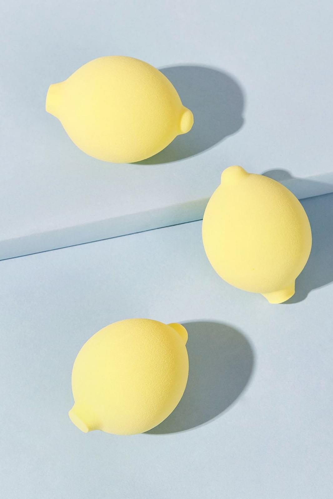 Pürüzsüz Dokulu 3lü Limon Figürlü Makyaj Süngeri