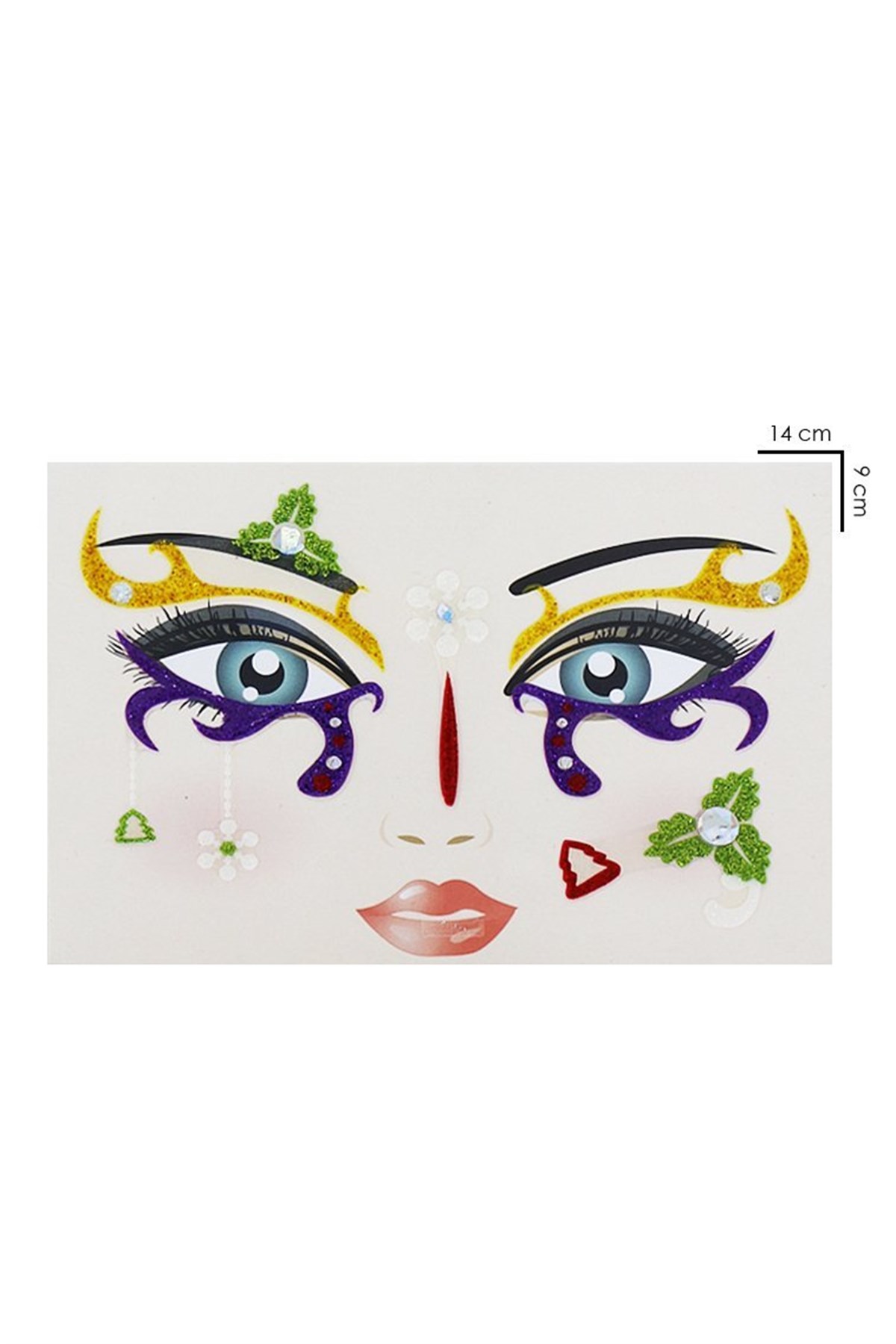 Yapışkanlı Yüz Stickeri  Dövme Tattoo