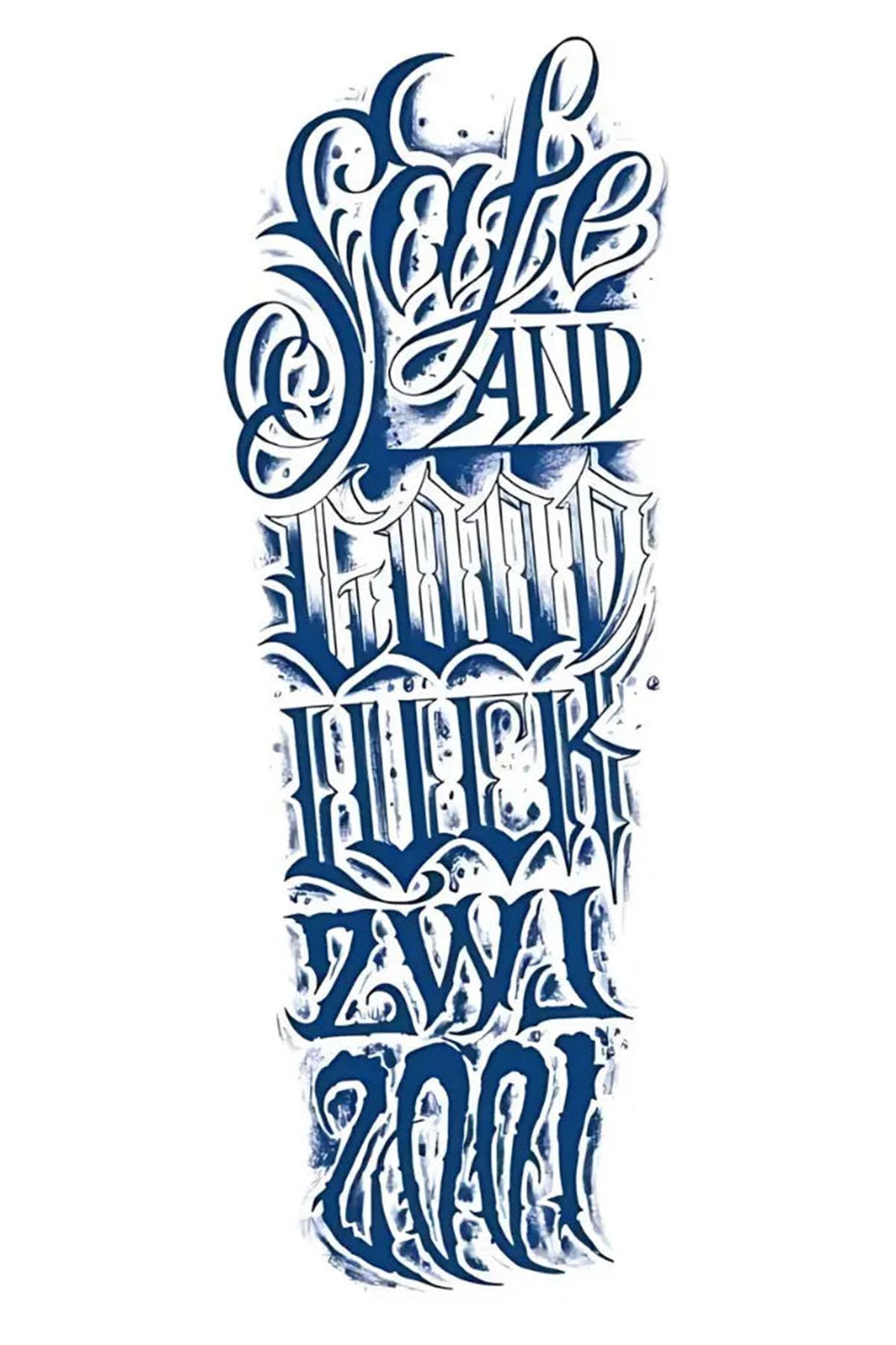 Yazı Detaylı 12 Saat Sonra Kararan Geçici Kol Dövme Tattoo