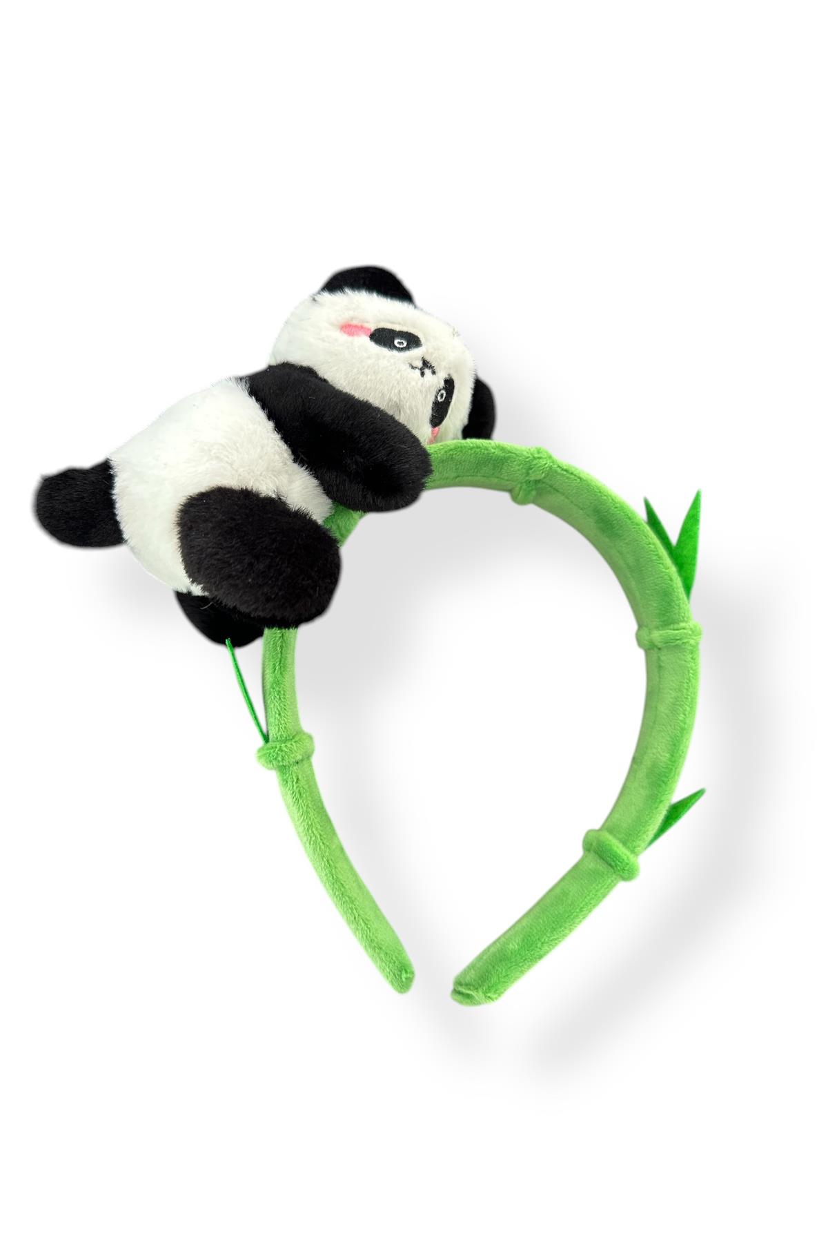 Yeşil Renk Panda Figürlü Taç
