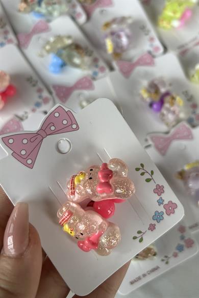  20li Karışık Renk Karışık Figürlü Lastik Toka Set