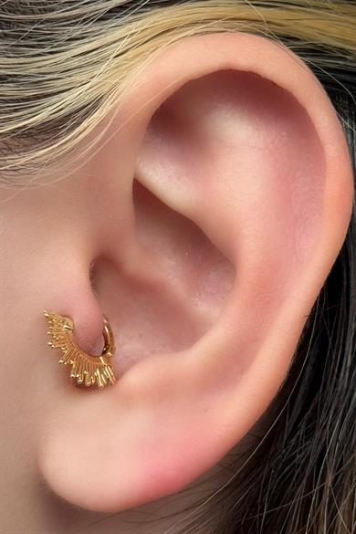  Altın Renk Cerrahi Çelik Halka Tragus/Kıkırdak Küpe/Piercing (Tek)