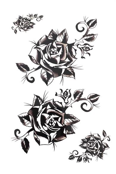  Geçici Gül Figürlü Dövme Tattoo