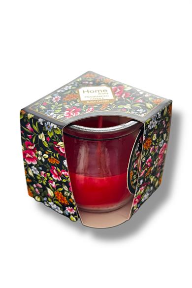  Kırmızı Renk Bardakta Kokulu Dekoratif Mum