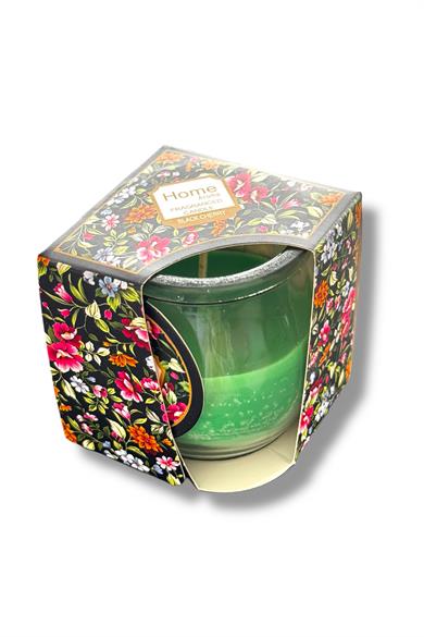  Yeşil Renk Bardakta Kokulu Dekoratif Mum