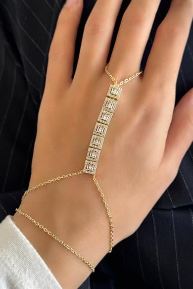 Altın Renk Taş Detaylı Şahmeran