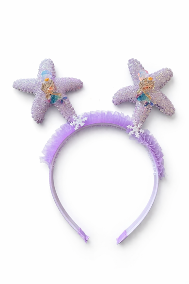 Mor Renk Yıldız Figürlü Çocuk Taç