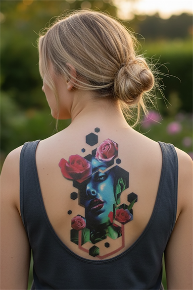 Geçici Kadın Modelli Dövme Tattoo