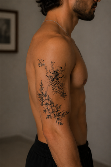 Çiçek Geçici Dövme Tattoo