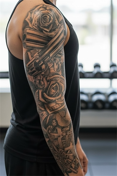 Geçici Silah Kol Dövme Tattoo