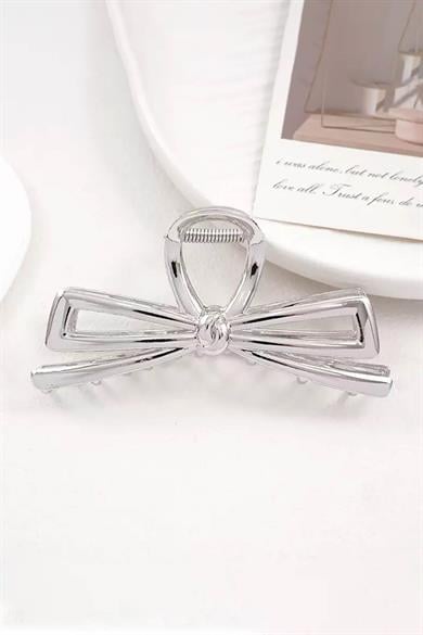 Gümüş Renk Kurdele Figürlü Metal  Mandal Toka