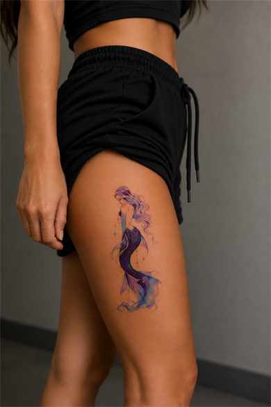 Deniz Kızı Geçici Dövme Tattoo