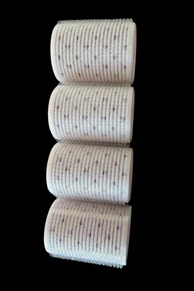 Mor Renk 4 Adet Bigudi Cırtlı/ Yapışkanlı Saç Bigudisi /Orta Boy