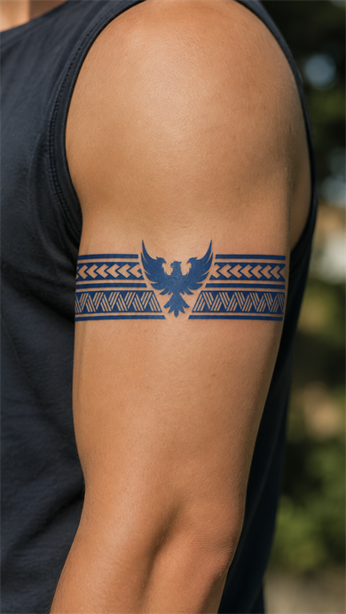 Kuş Şerit Sonradan Kararan Yarı Kalıcı Geçici Dövme Tattoo