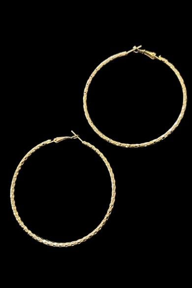 Altın Renk Halka Küpe (Çift)