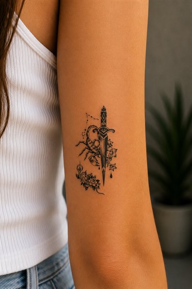 Akrep Ve Yılan Mini Geçici Dövme Tattoo