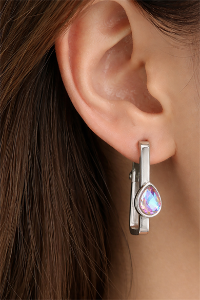 Gümüş Renk Çelik Halka Küpe (Çift)