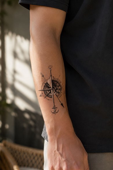 Pusula Mini Geçici Dövme Tattoo