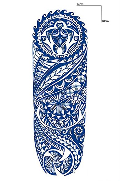 Maori Kol Sonradan Kararan Yarı Kalıcı Geçici Dövme Tattoo