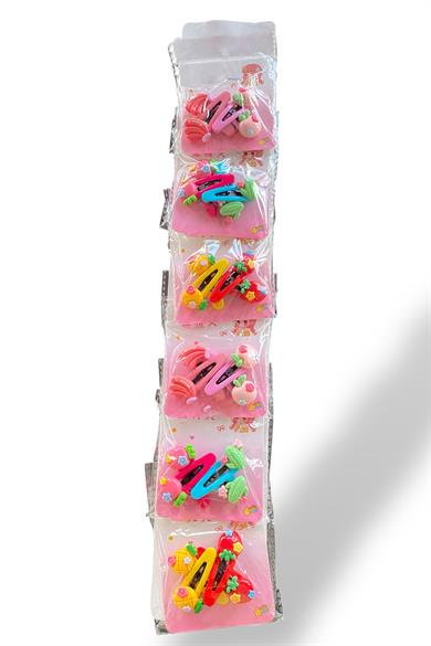 6lı Karışık Renk Karışık Figürlü Yan Toka Set 