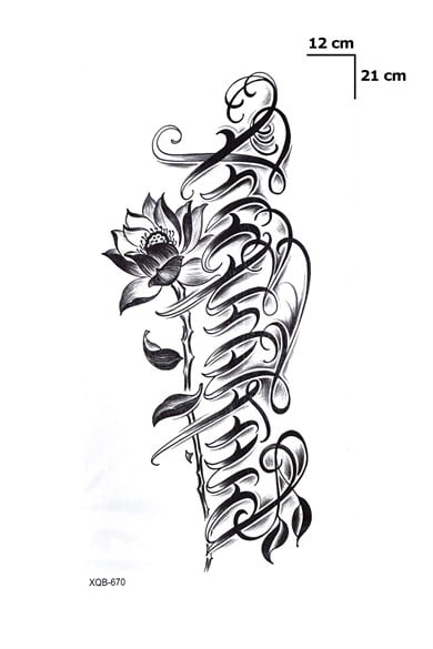 Yazılı Dövme Geçici Tattoo