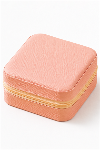 Pembe Renk Dokunmatik Işıklı Aynalı  Takı Organizeri