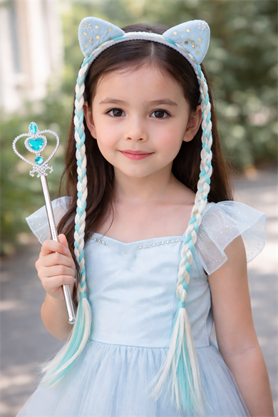 Mavi Renk Taç/Asa Set