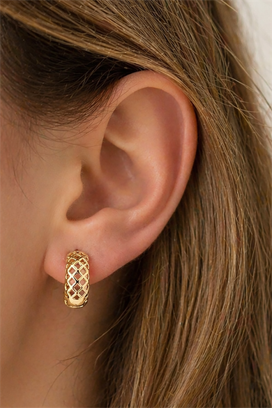 Altın Renk Halka Xuping Küpe (Çift)