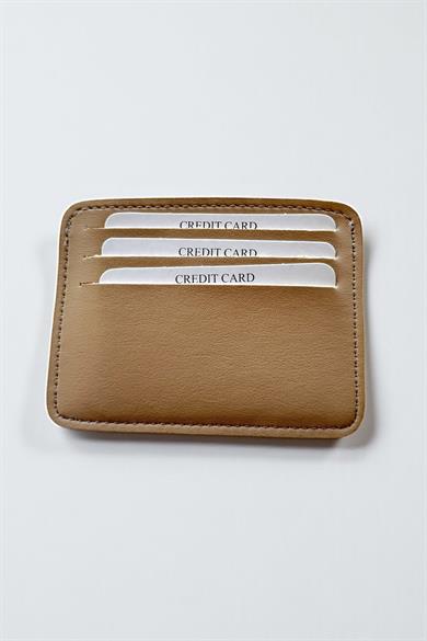 Bej Renk Deri Kadın Cüzdan/ Kartlık