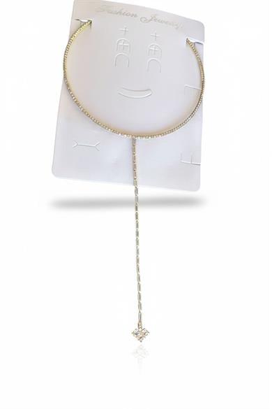 Altın Renk 14K Altın Kaplama Vip Choker Kolye