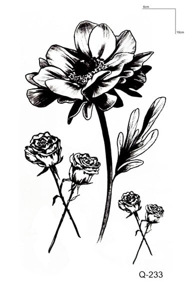 Çiçek Dövme Mini Geçici Dövme Tattoo