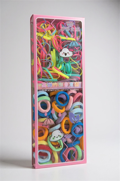 Karışık Renk Çocuk Havlu Toka Ve Saç Lastiği Set